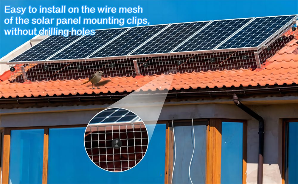 Solar Panel Stainless Steel Fastener Clips (Bird Proof Mesh Clips)