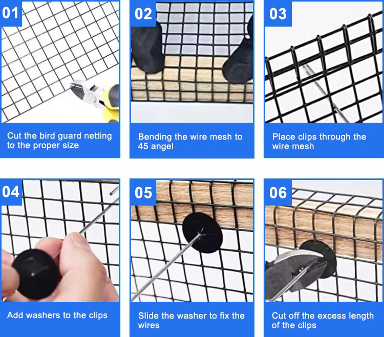 Solar Panel Stainless Steel Fastener Clips (Bird Proof Mesh Clips)