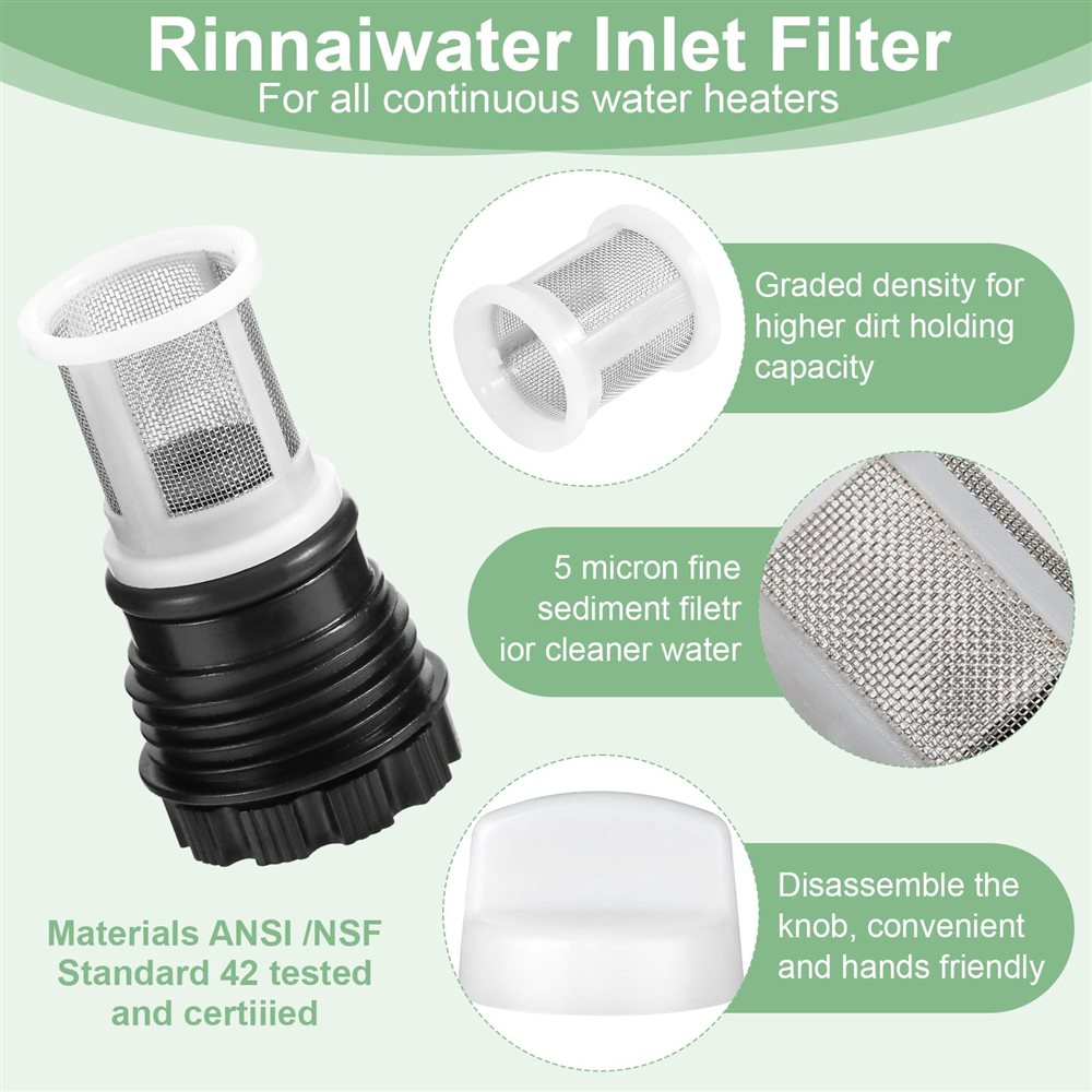 Custom Tankless Water Heater Filter Parts