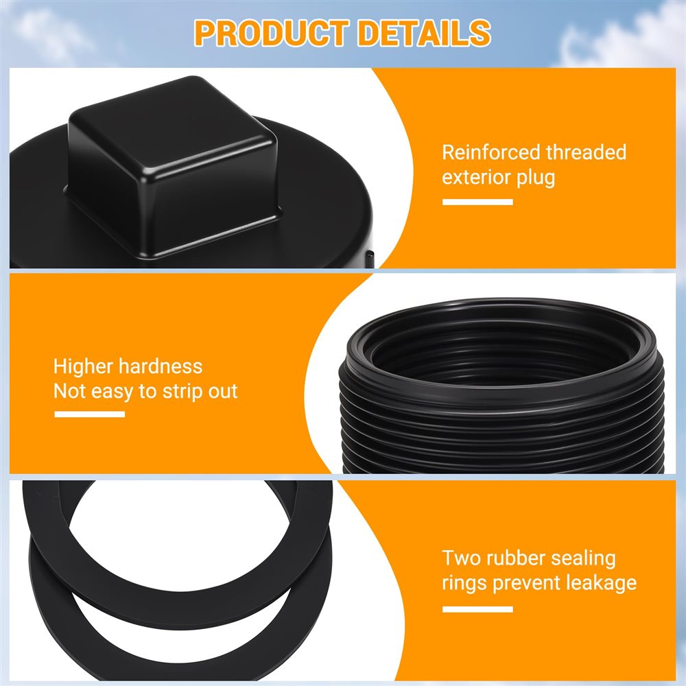 Stock Tank Drain Plug Kit (300 Gallon Compatible)